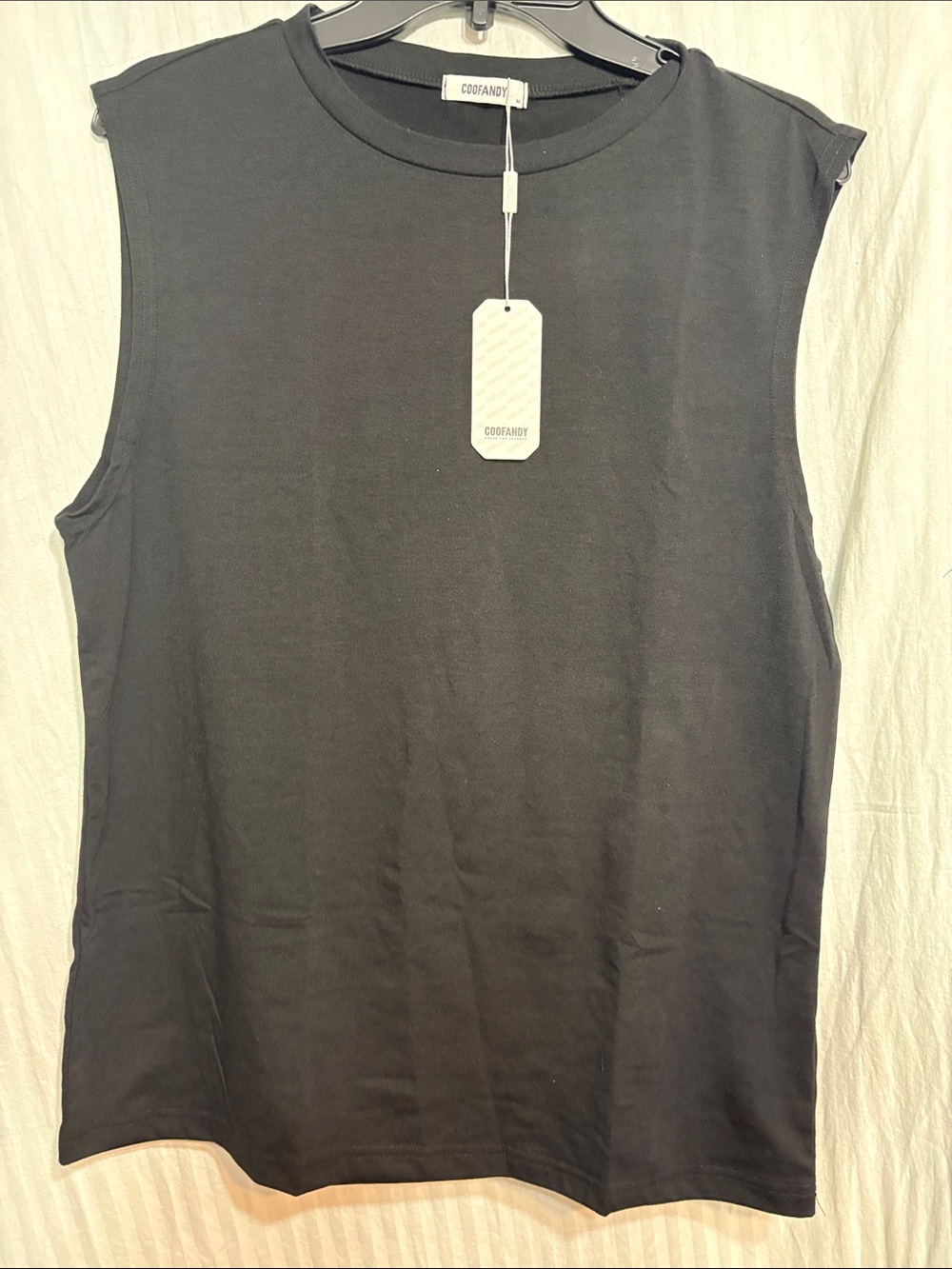 Men’s Black Sleeveless Crewneck Tank Top